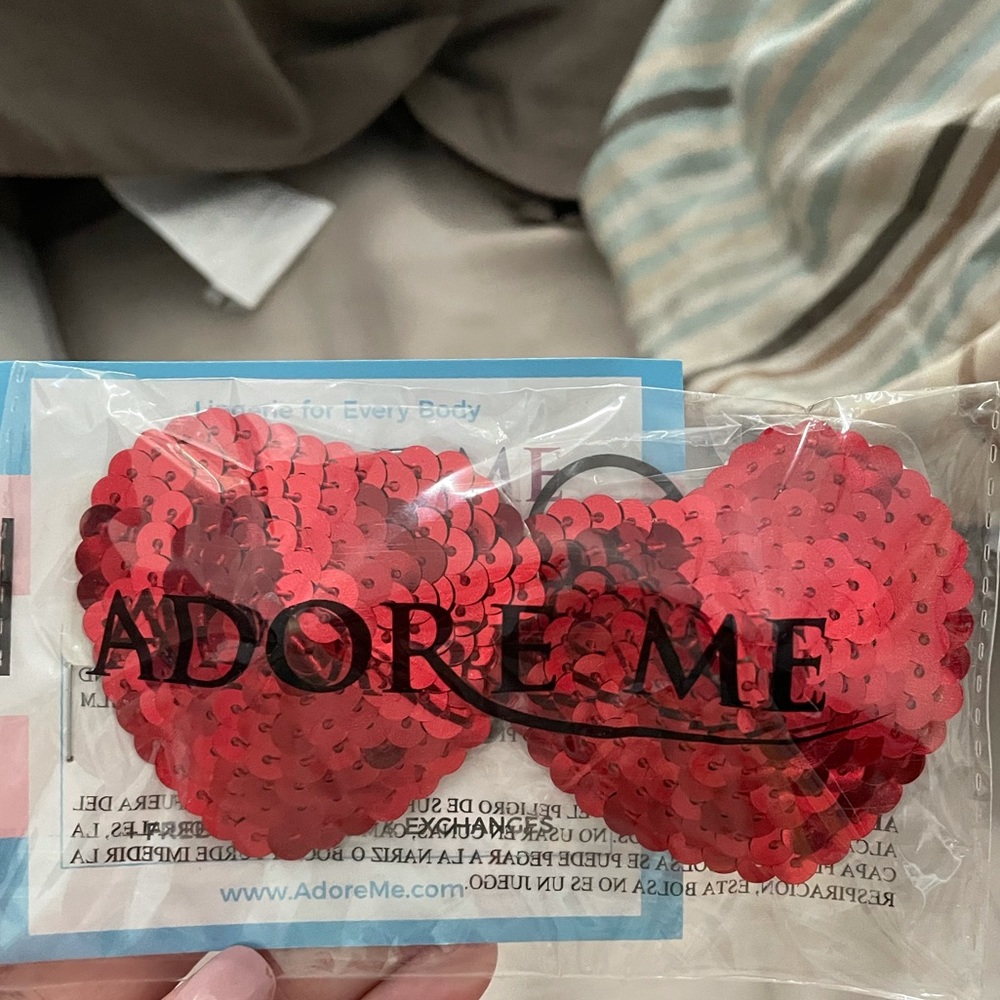 Adore Me Nipple Covers Heart NWT